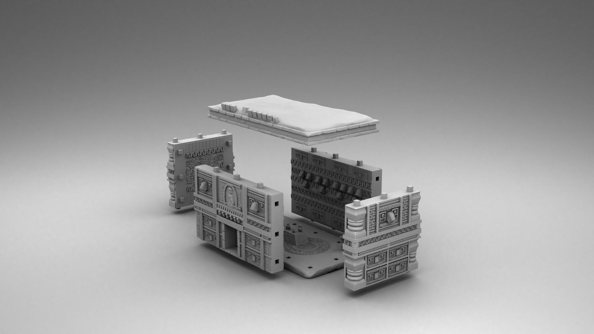 Modular Mayan build 3D print model_1