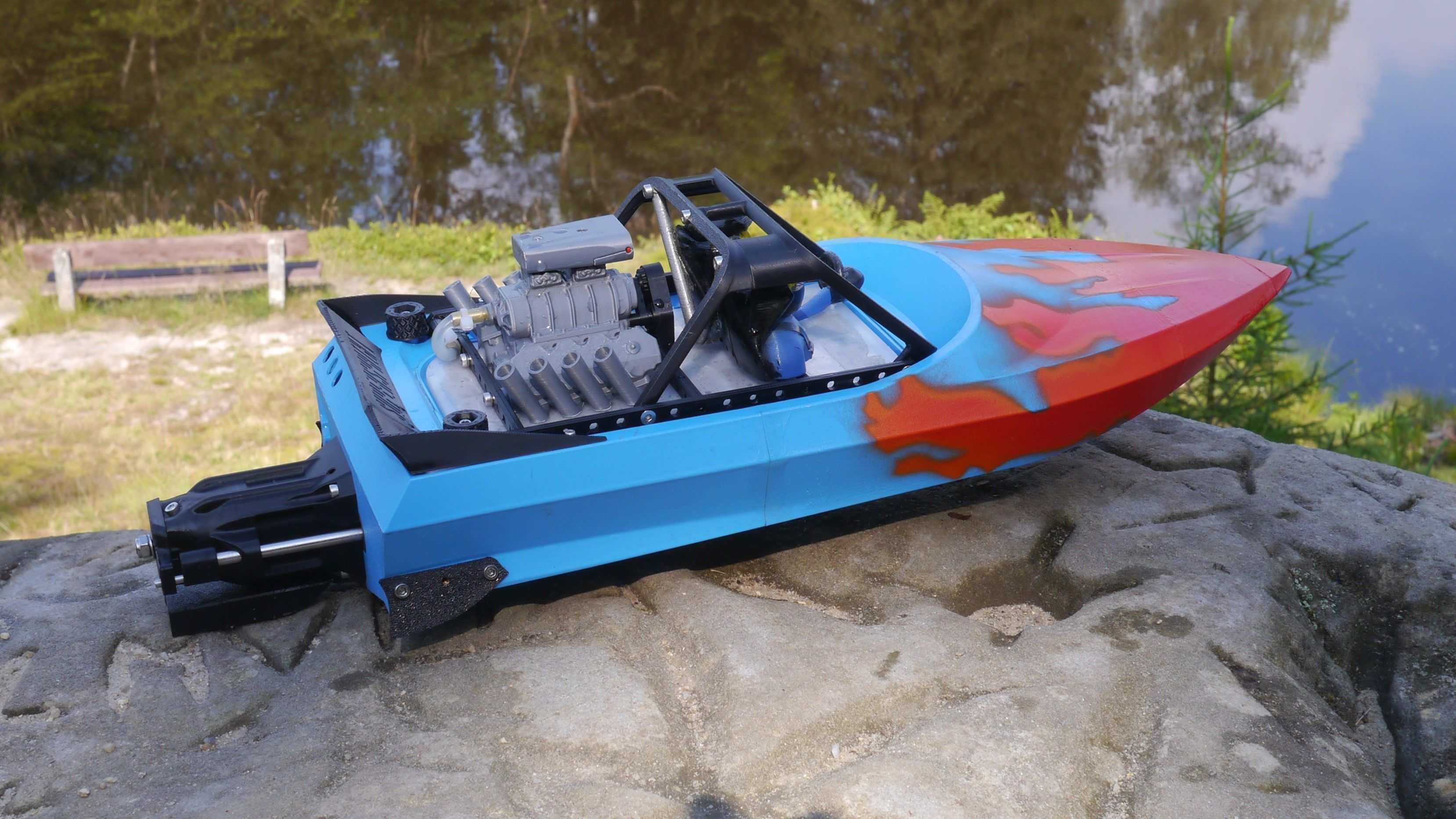 M-Jet Supersprint - 3D Printable RC Jetboat Model 3D print model_21