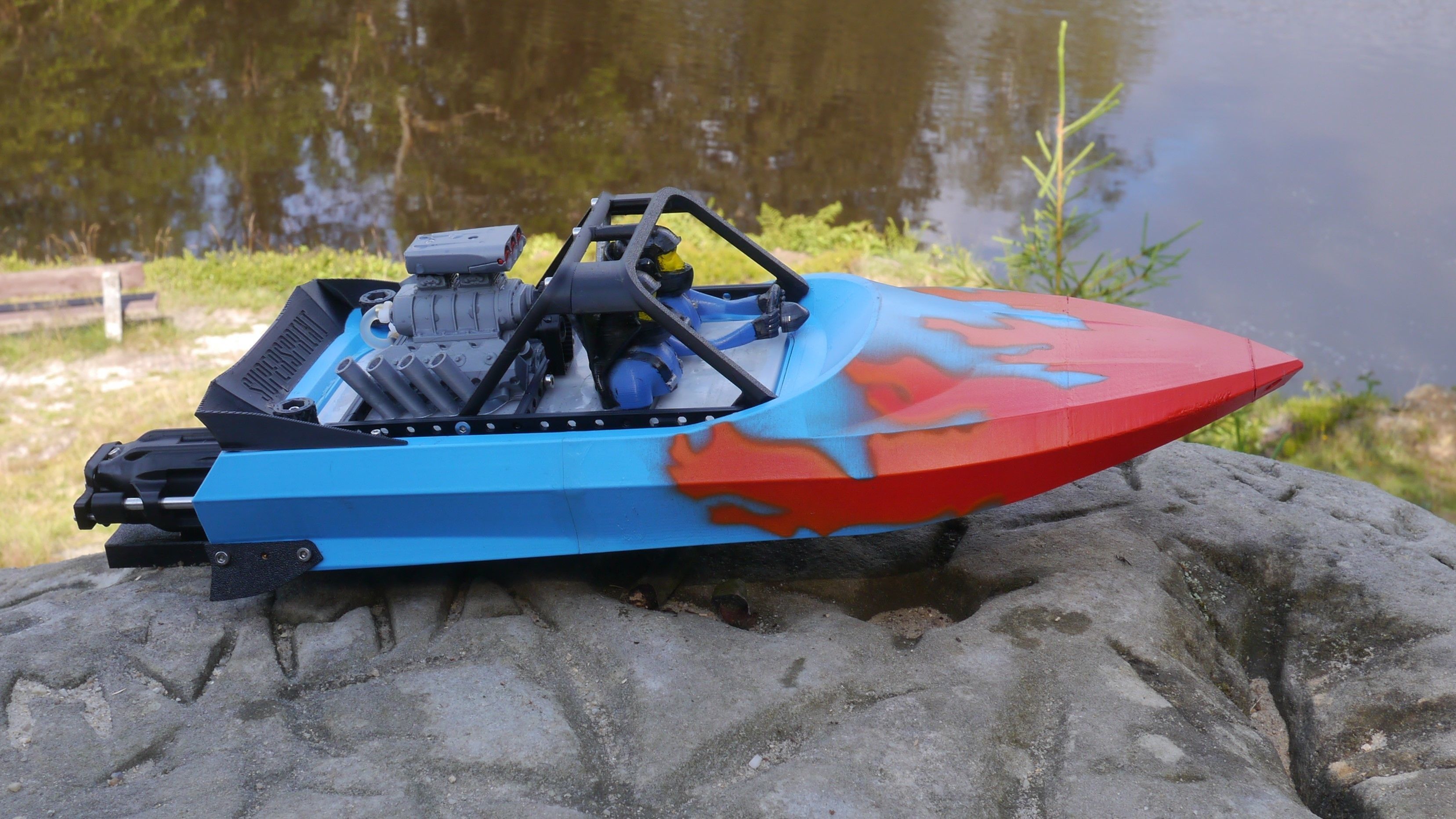 M-Jet Supersprint - 3D Printable RC Jetboat Model 3D print model_22