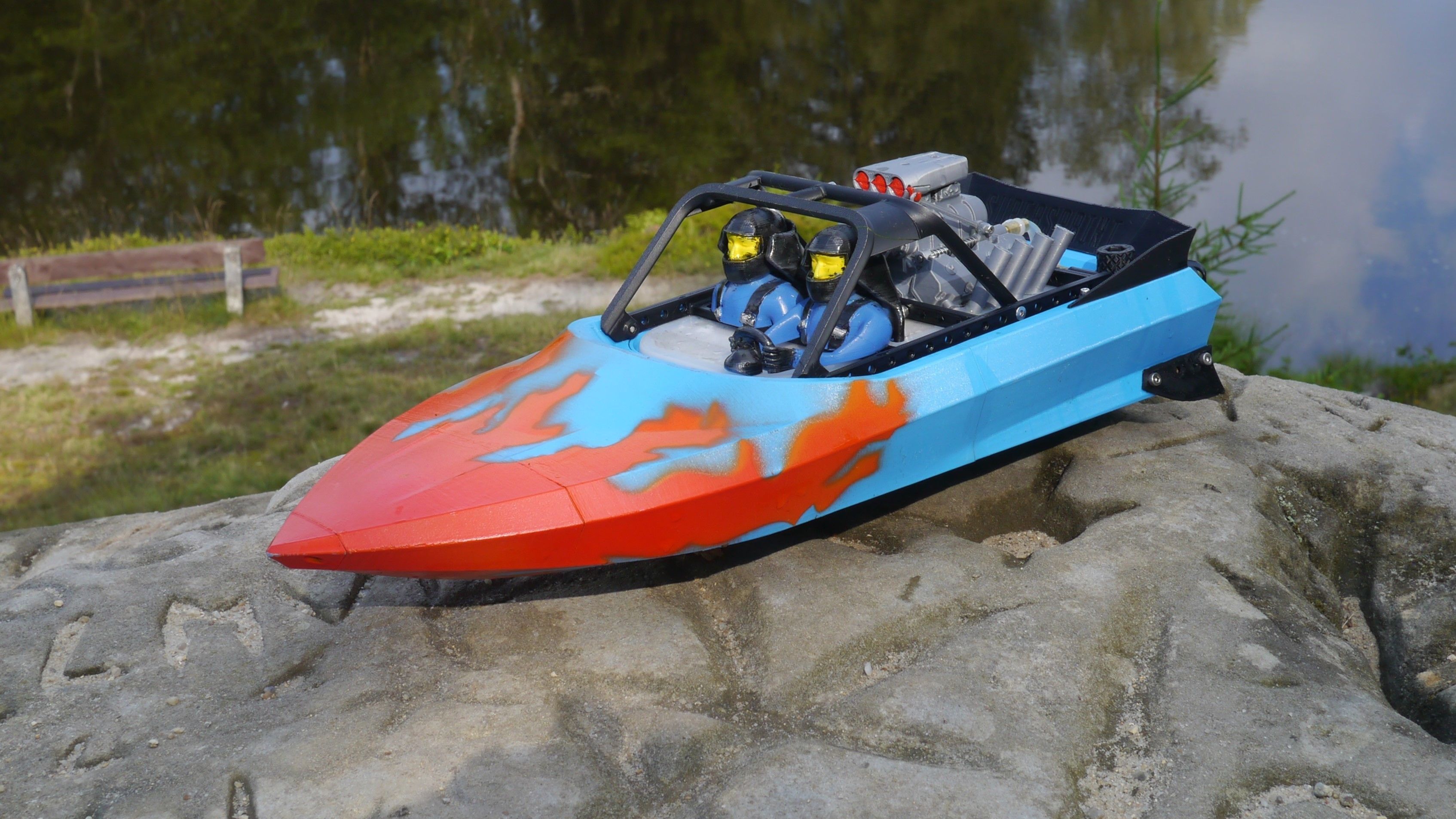 M-Jet Supersprint - 3D Printable RC Jetboat Model 3D print model_16