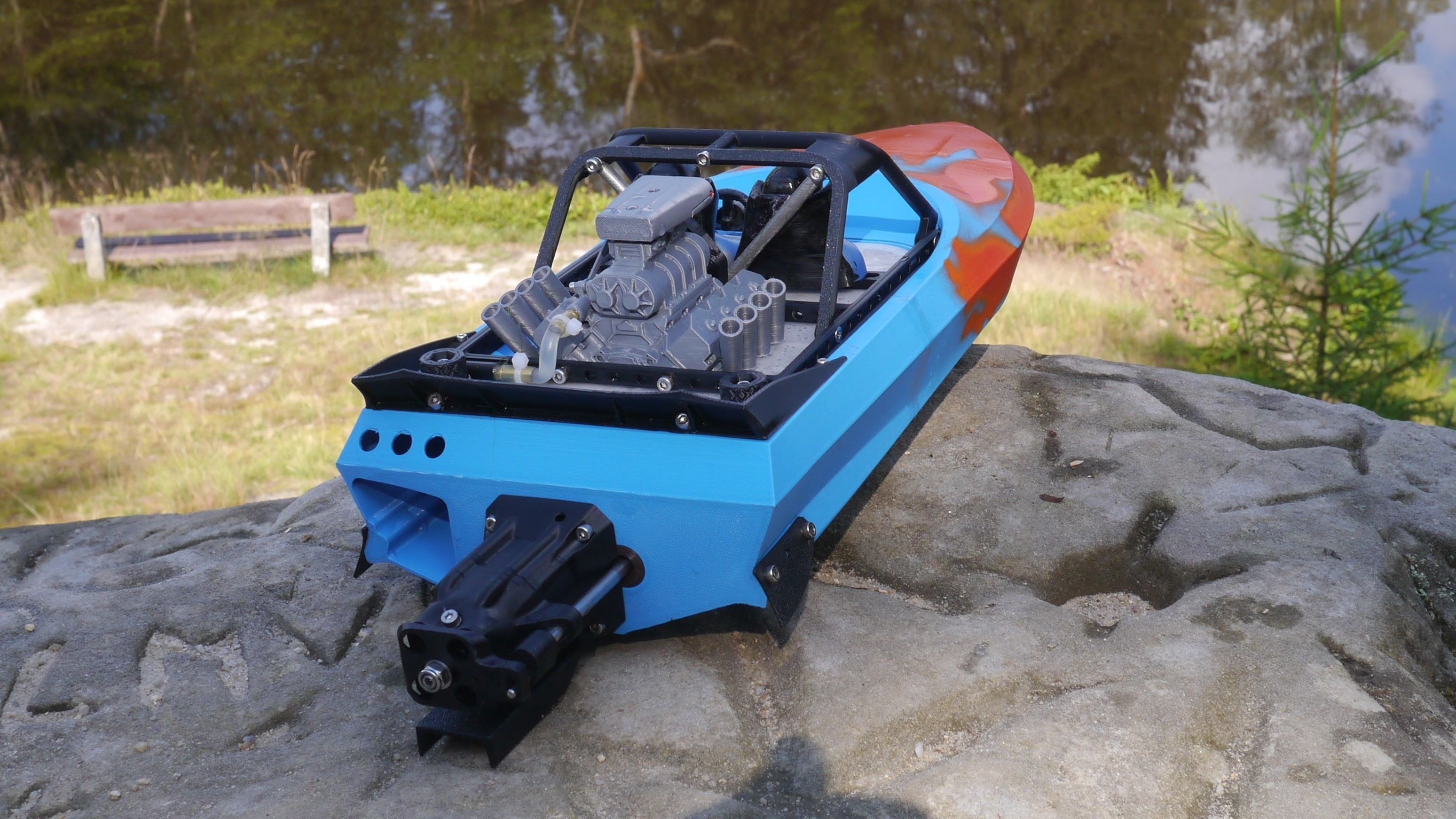 M-Jet Supersprint - 3D Printable RC Jetboat Model 3D print model_20