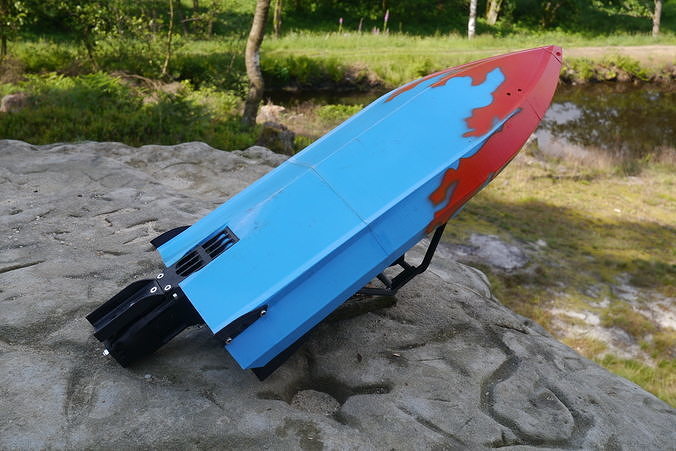 M-Jet Supersprint - 3D Printable RC Jetboat Model 3D print model 4