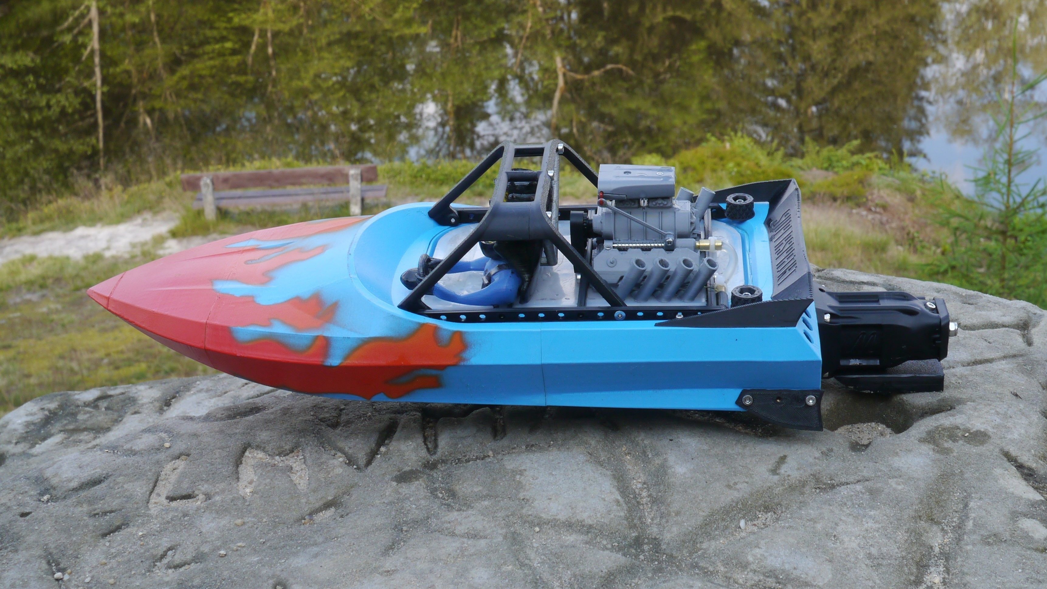 M-Jet Supersprint - 3D Printable RC Jetboat Model 3D print model_17