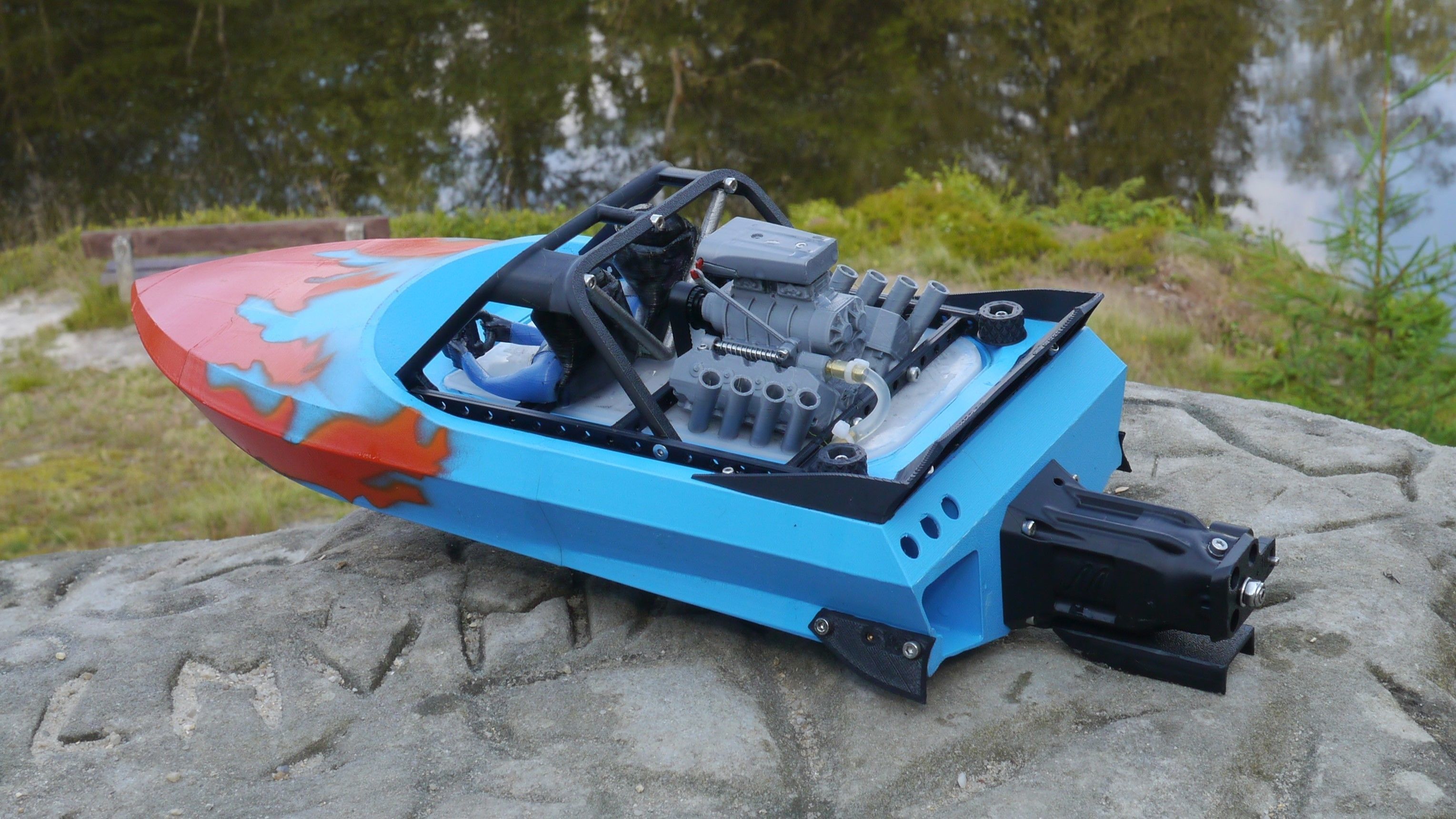 M-Jet Supersprint - 3D Printable RC Jetboat Model 3D print model_18