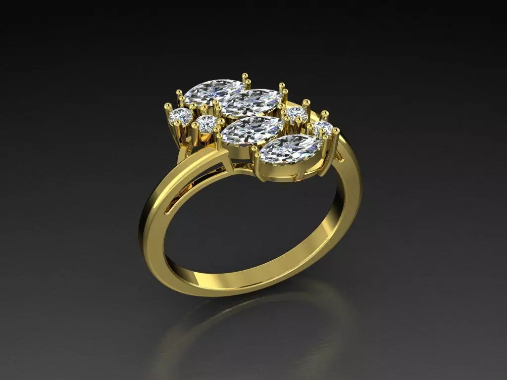 Diamond Jewelry Ring Free 3D print model