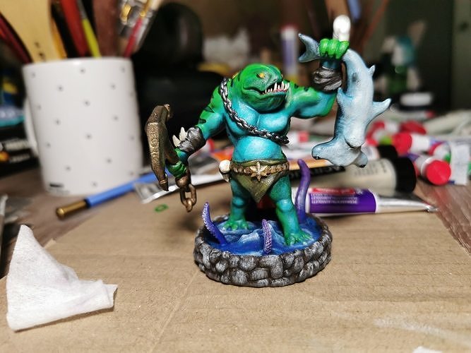 TideHunter figurine holding sword 3D print model