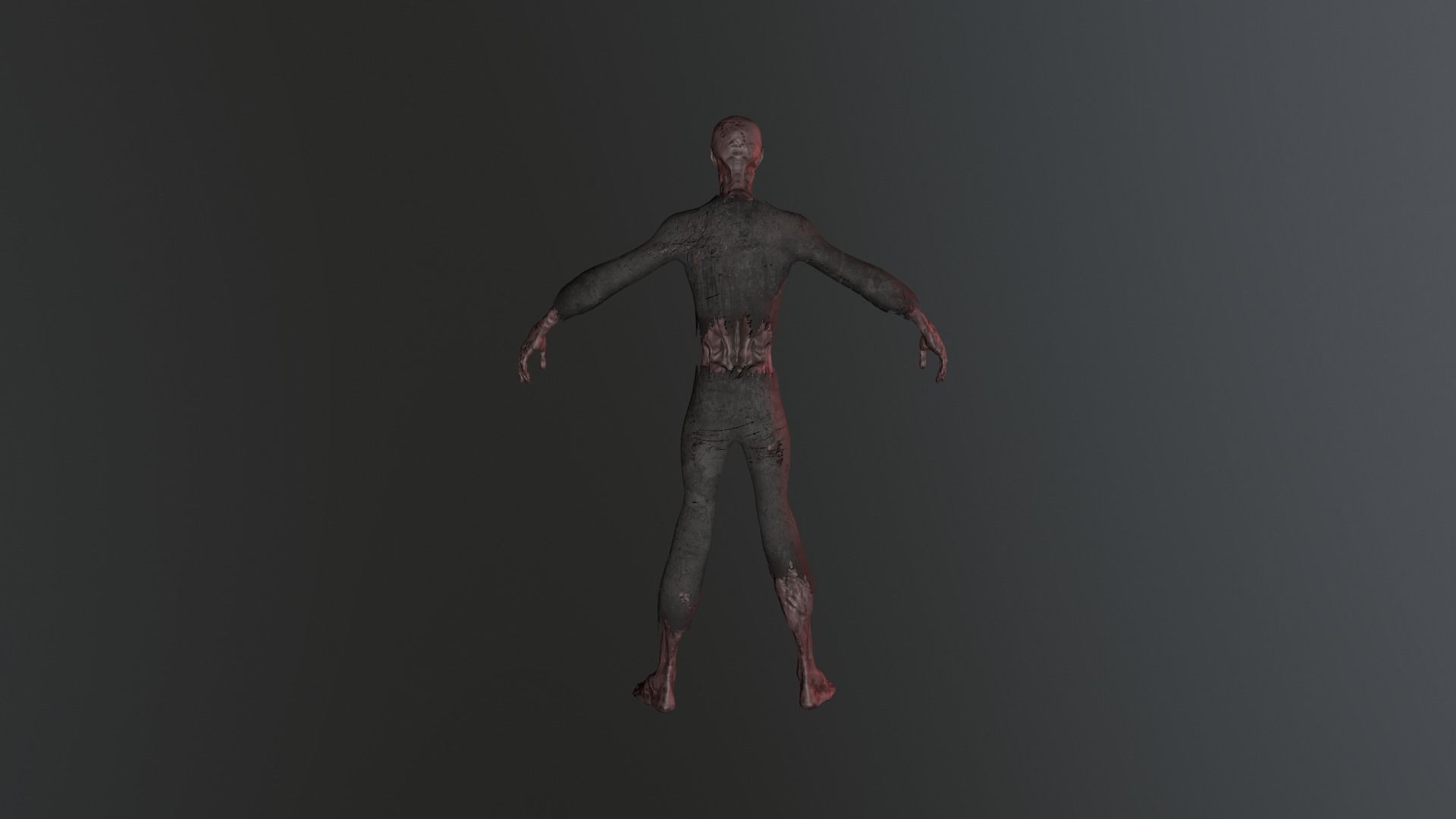 Zombie - Game Ready Character Low-poly 3D model_4