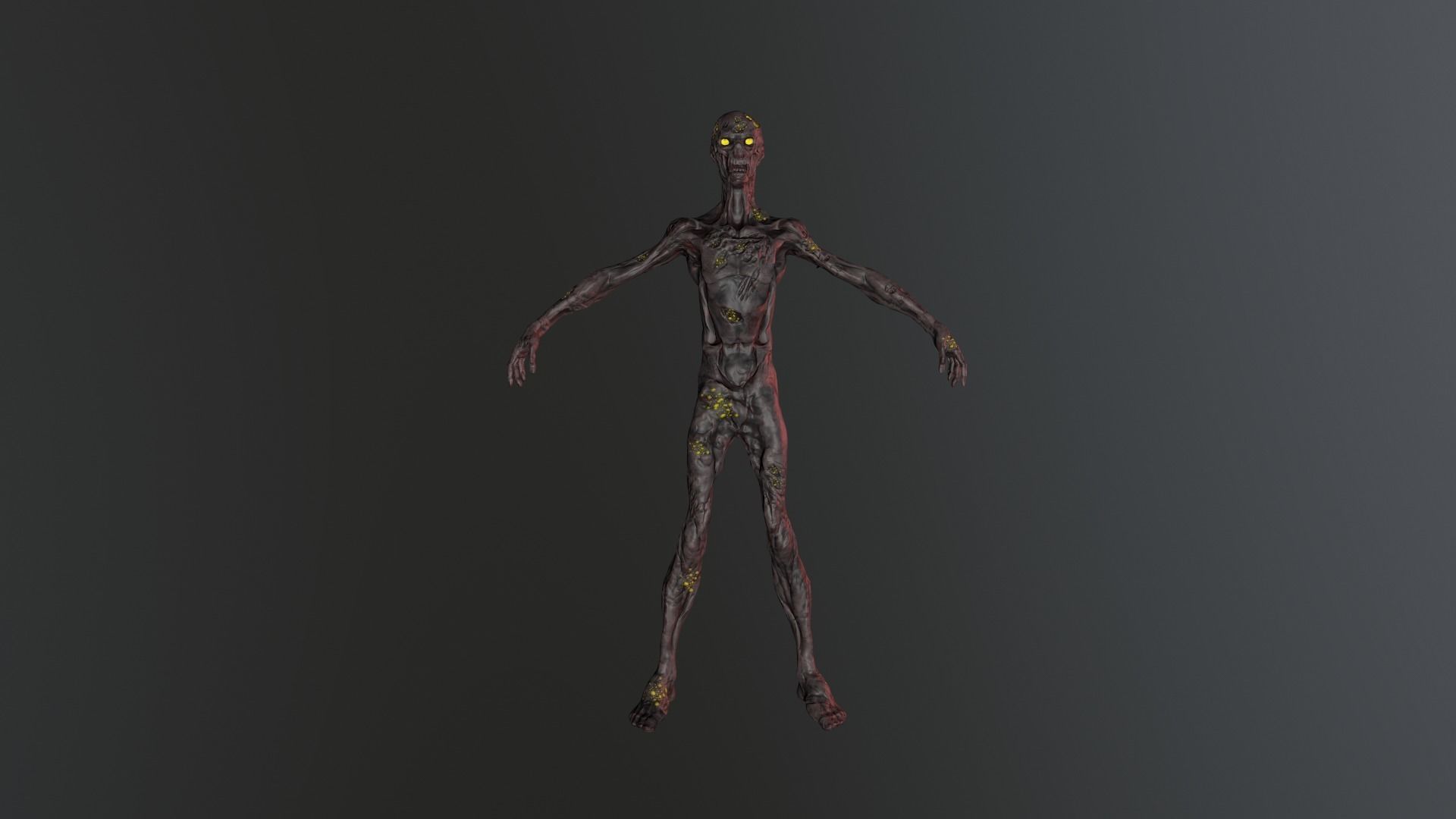 Zombie - Game Ready Character Low-poly 3D model_9