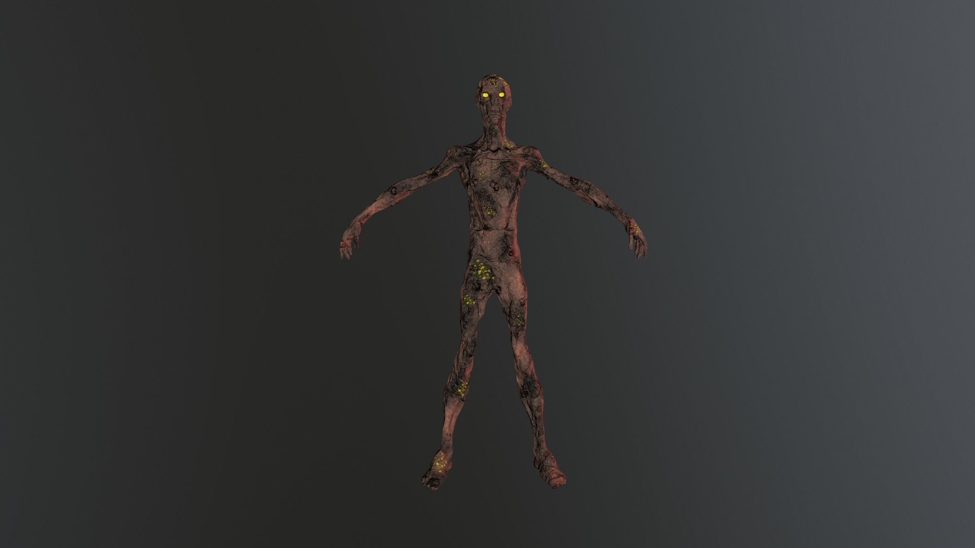 Zombie - Game Ready Character Low-poly 3D model_8