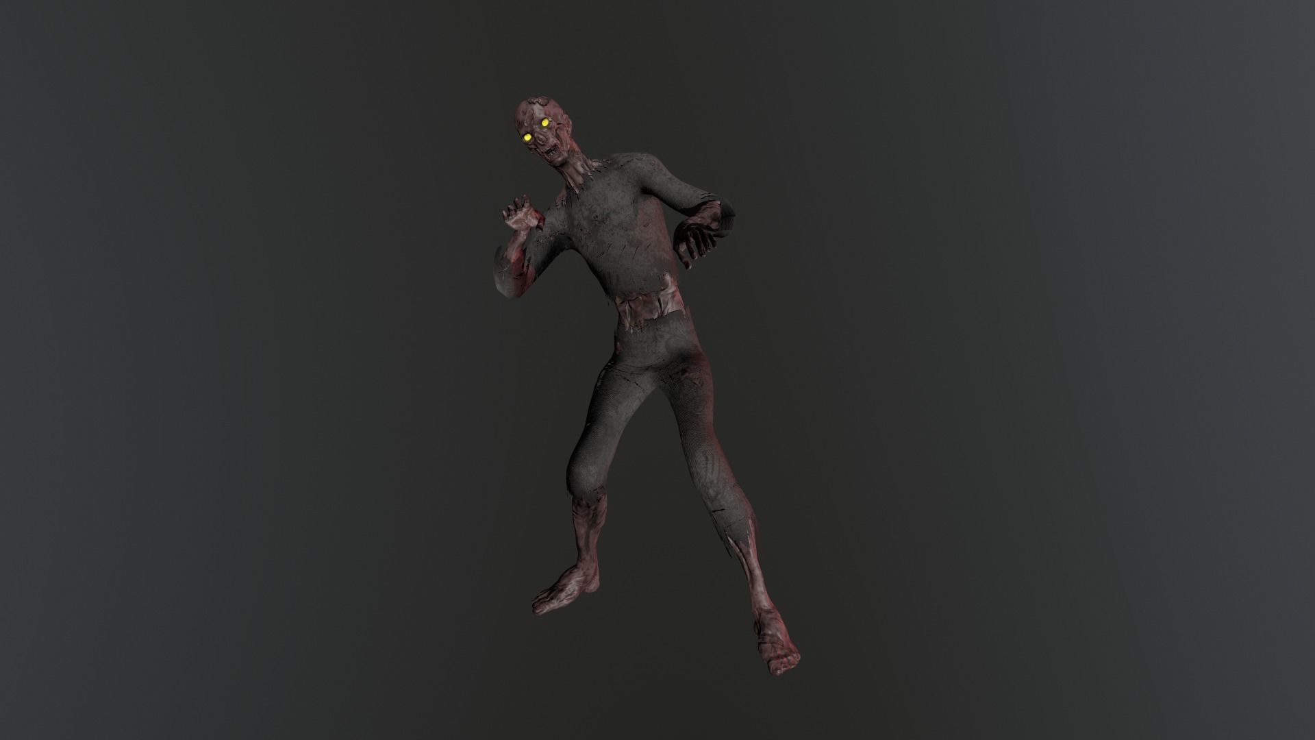 Zombie - Game Ready Character Low-poly 3D model_16