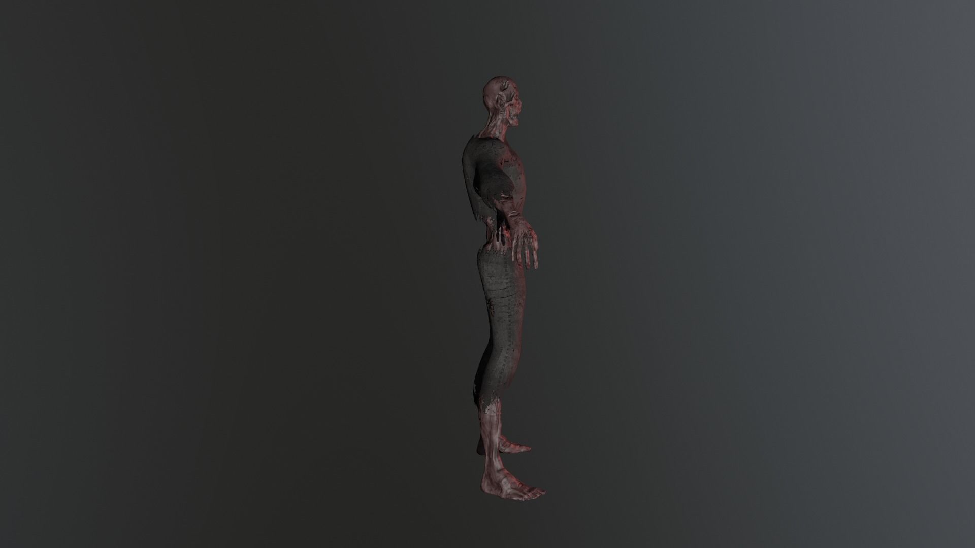 Zombie - Game Ready Character Low-poly 3D model_3