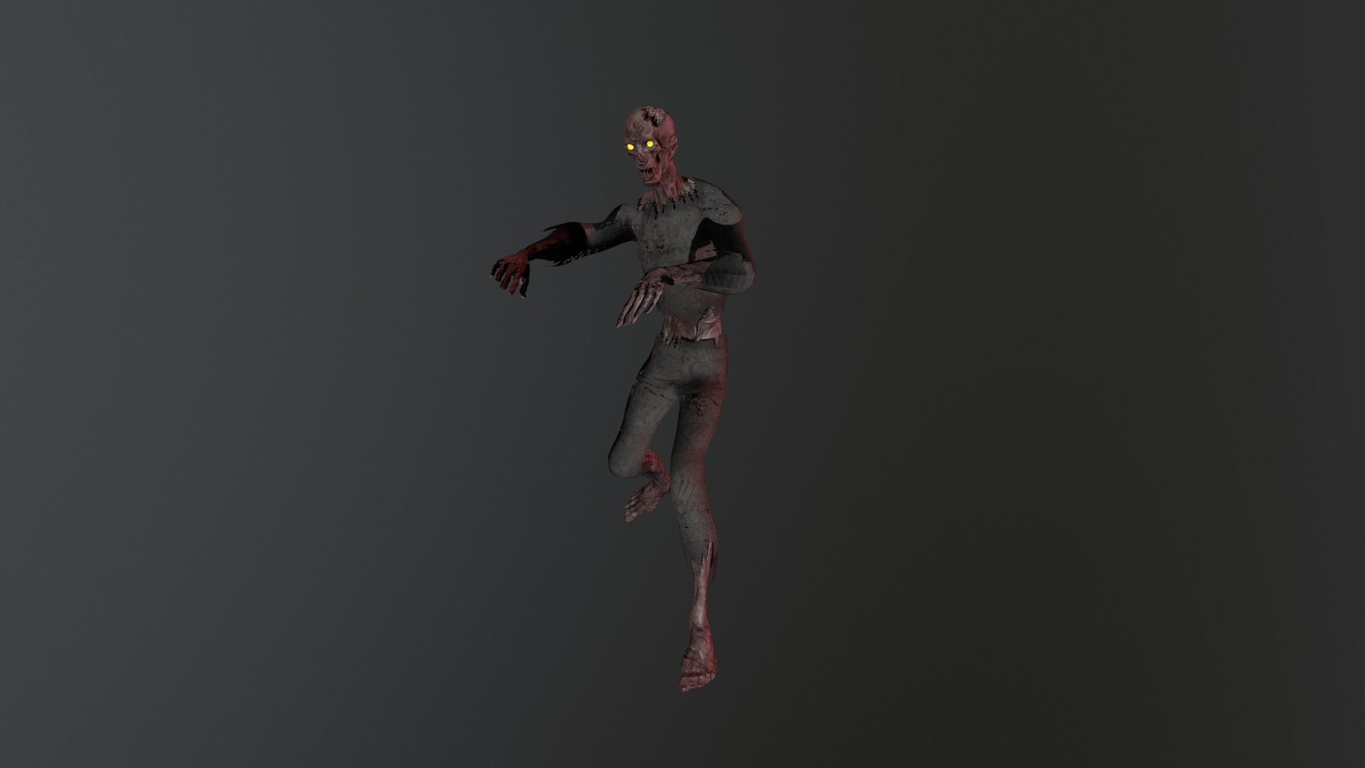 Zombie - Game Ready Character Low-poly 3D model_17