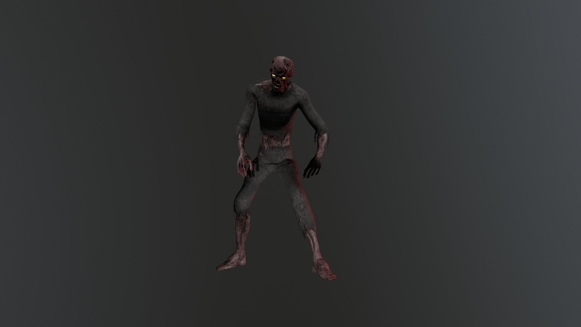 Zombie - Game Ready Character Low-poly 3D model_14