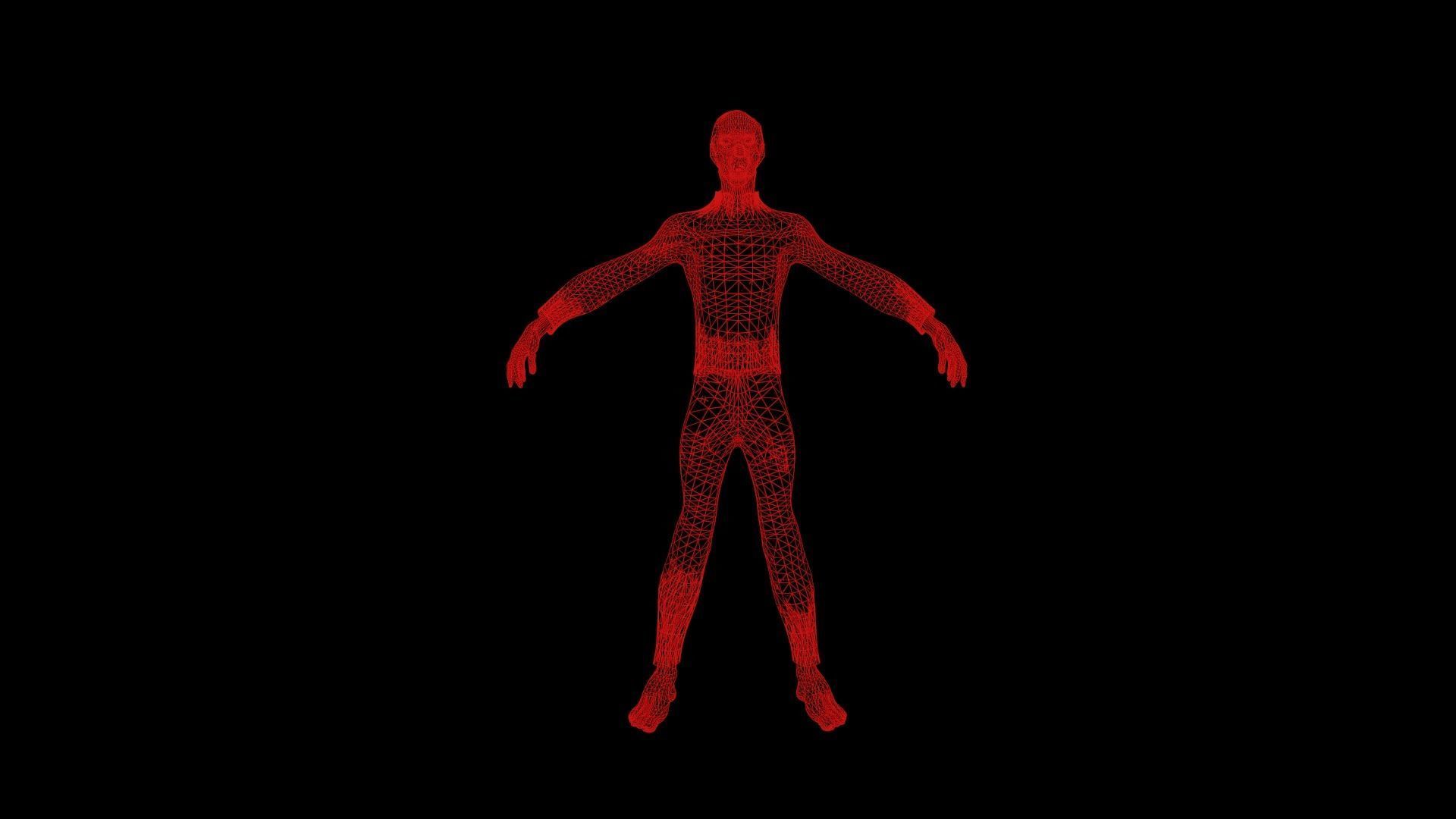 Zombie - Game Ready Character Low-poly 3D model_10