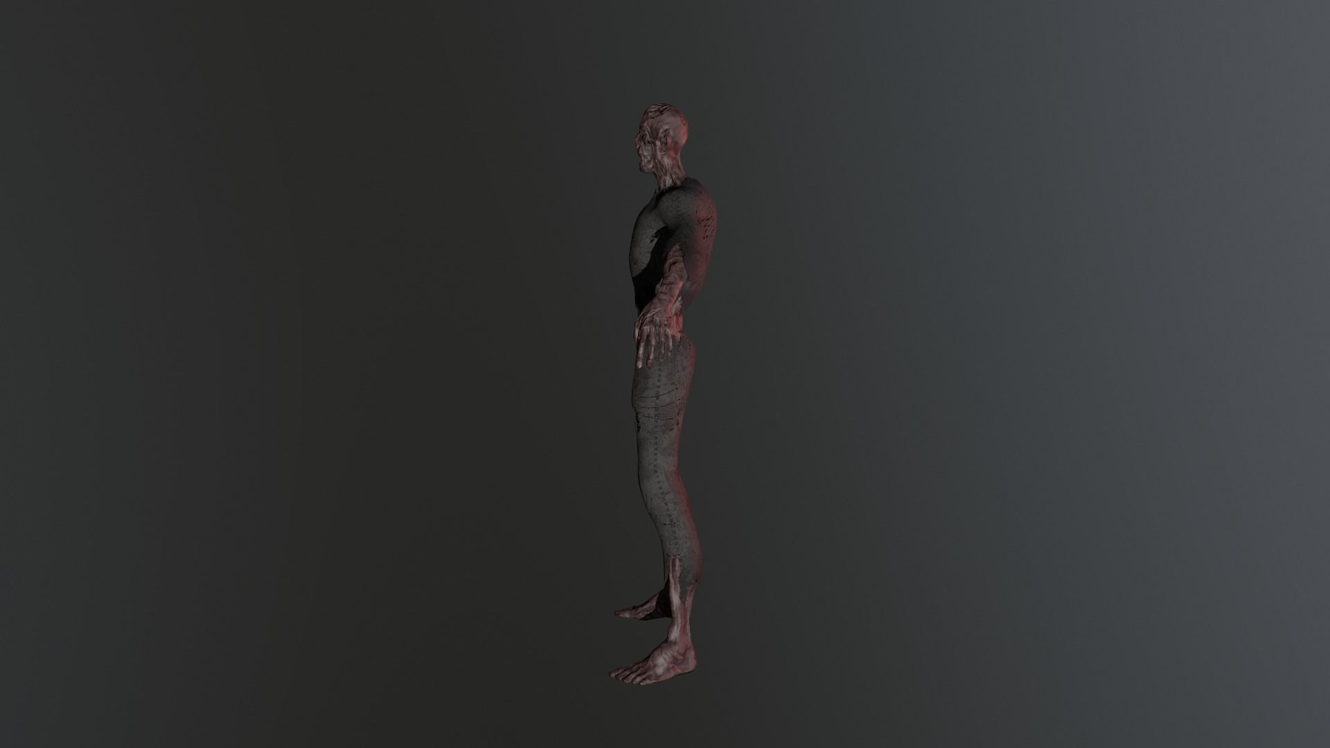 Zombie - Game Ready Character Low-poly 3D model_5