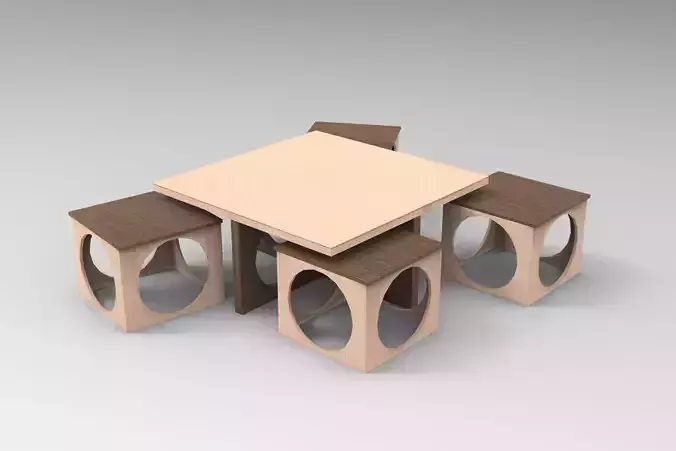 Coffe Table with Stool