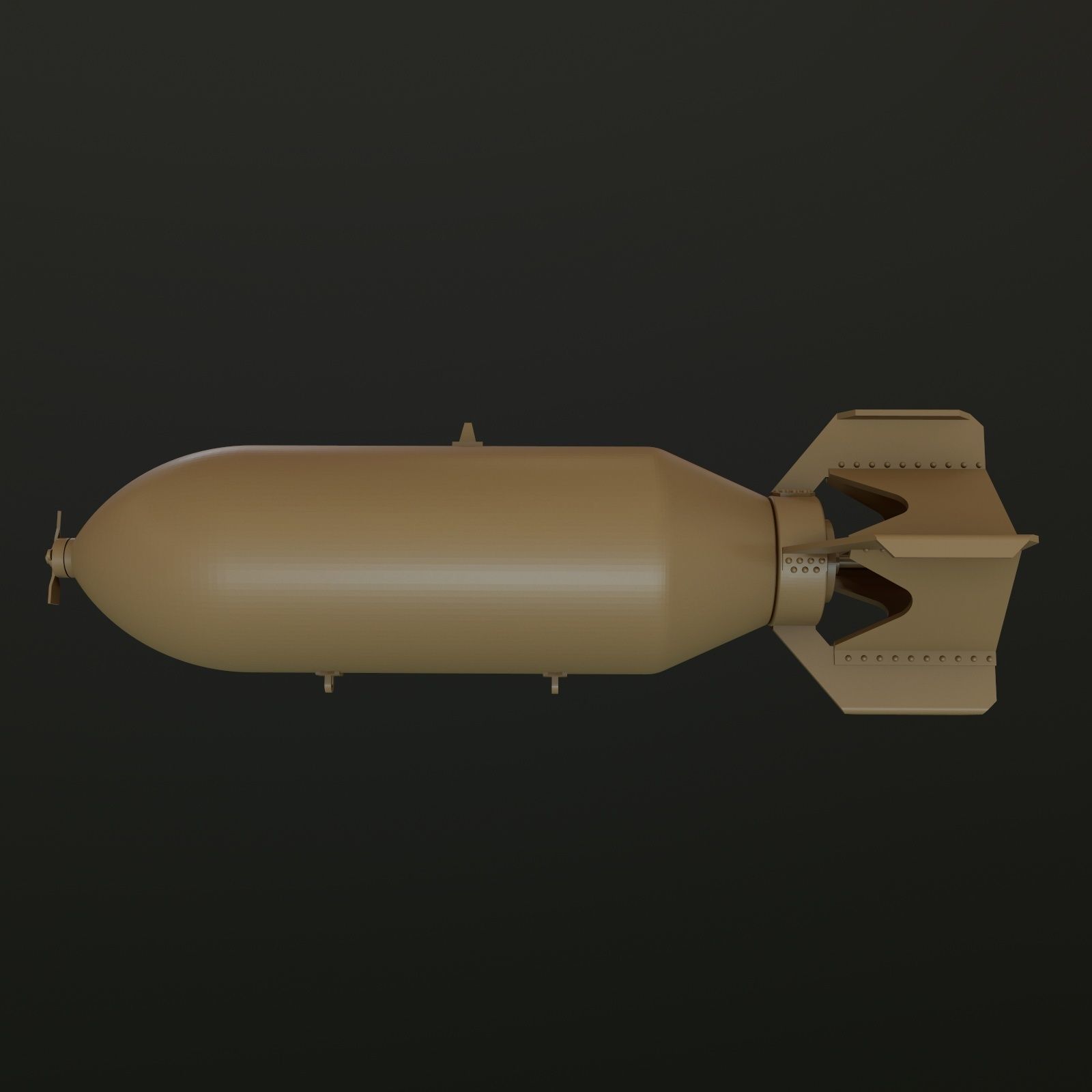 US GP BOMB AN-M64A1 500LB 1-24 3D print model_1