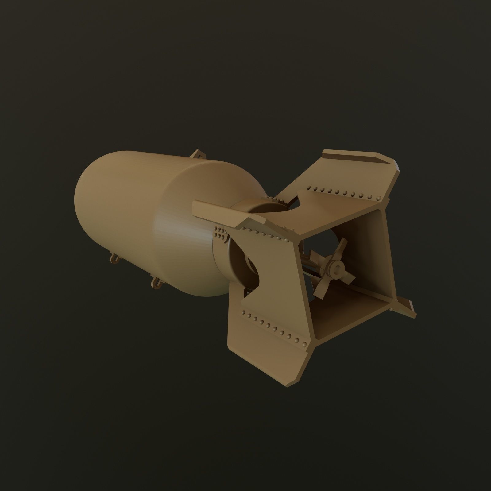 US GP BOMB AN-M64A1 500LB 1-24 3D print model_2