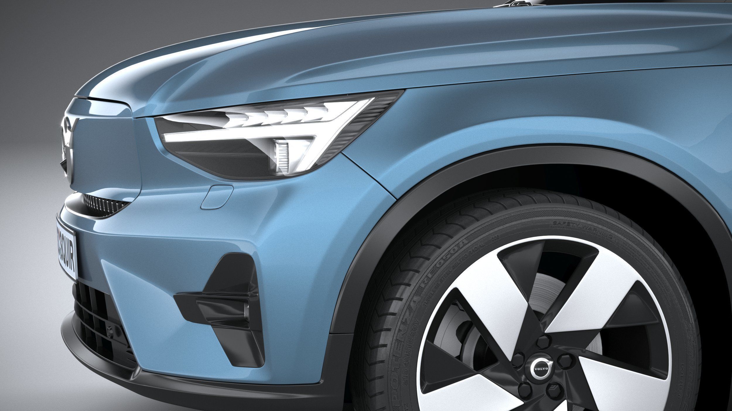 Volvo C40 Recharge 2022 3D model_3