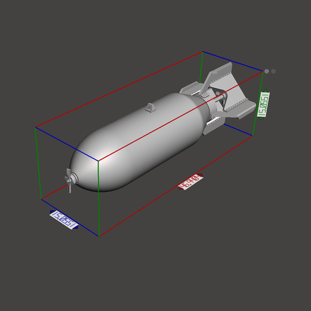 US GP BOMB AN-M64A1 500LB 1-32 1-35 3D print model_4