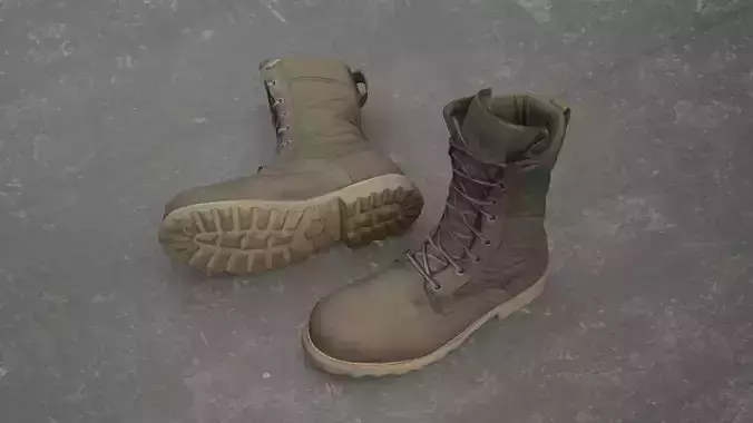 Military Boots - Scanned Model - 2 Colors