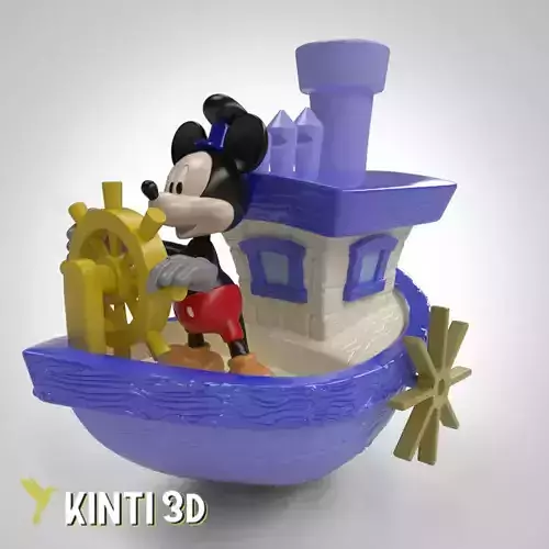 Mickey Steamboat Willie 3D print model