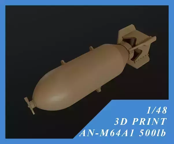 US GP BOMB AN-M64A1 500LB 1-48 3D print model