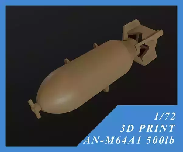 US GP BOMB AN-M64A1 500LB 1-72 3D print model