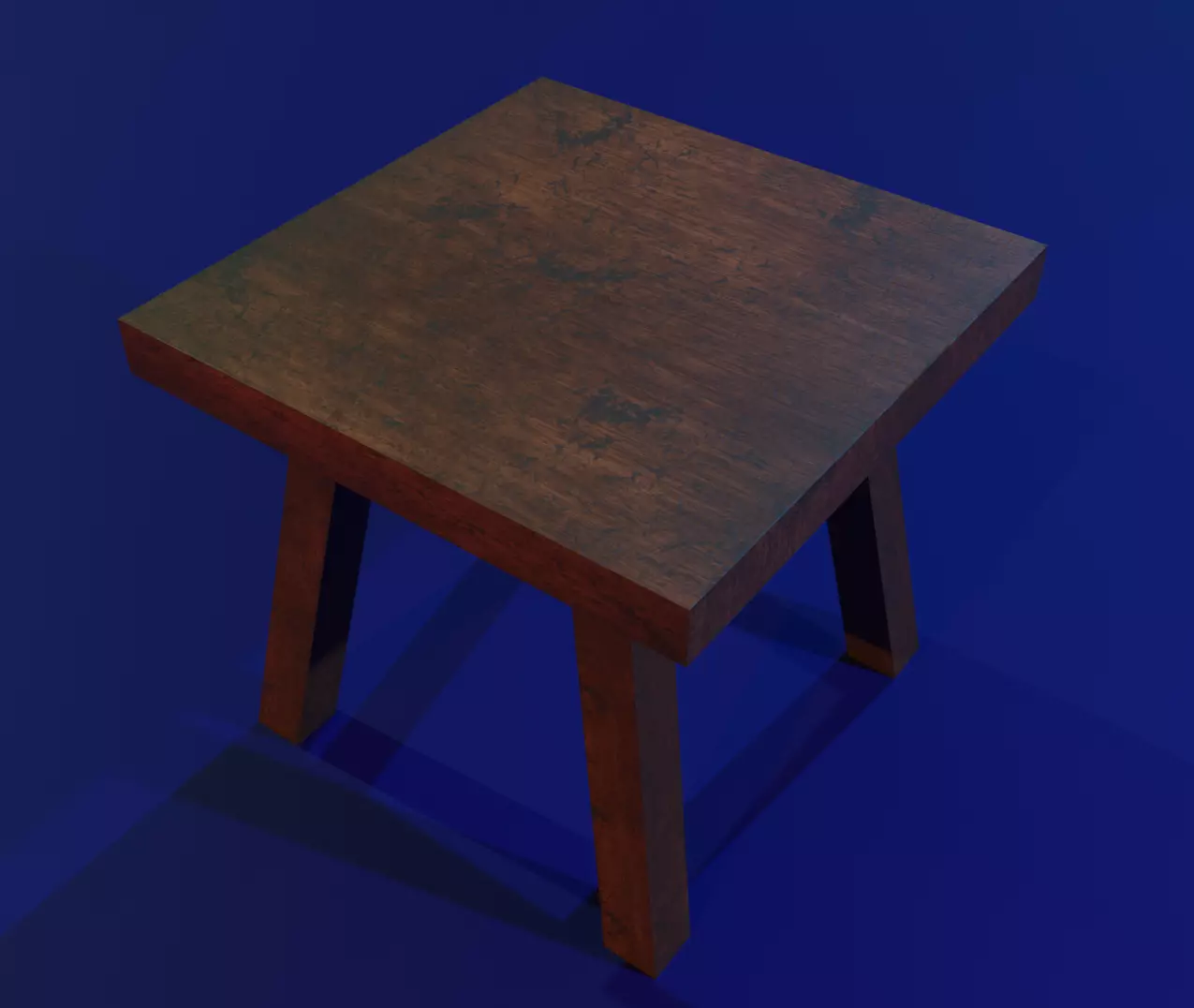 A wooden chair with scuffs and abrasions Free low-poly 3D model