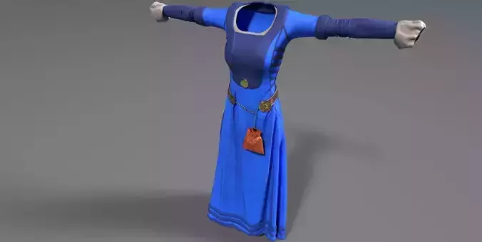 Medieval Ranaissance blue dress