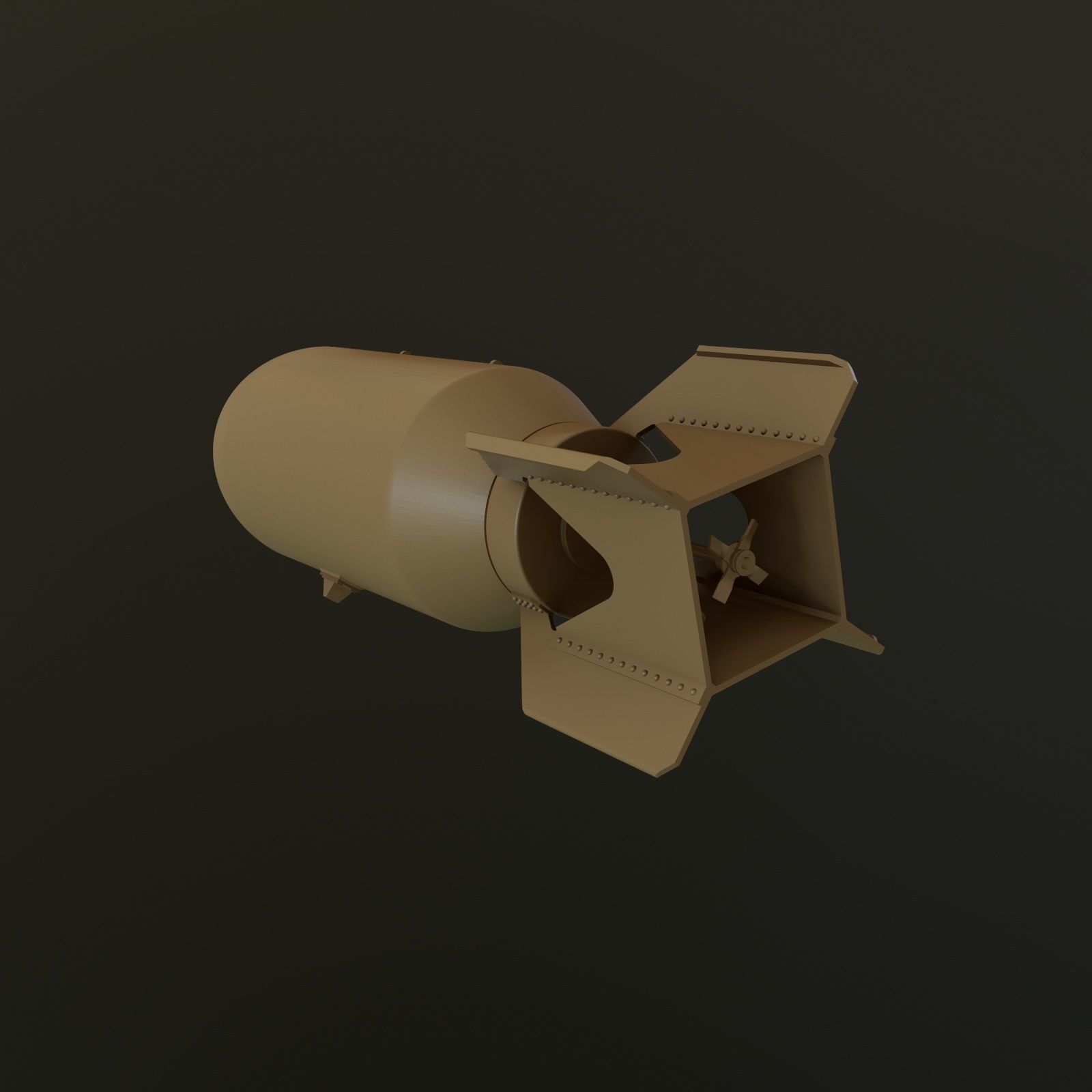 US GP BOMB AN-M65A1 1000LB 1-24 3D print model_2