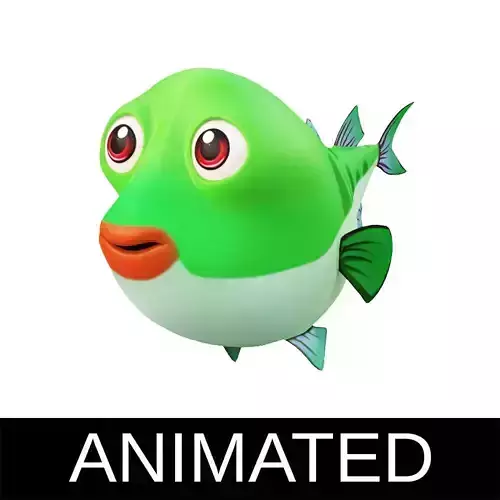 Striped Bass Fish Cartoon Animated