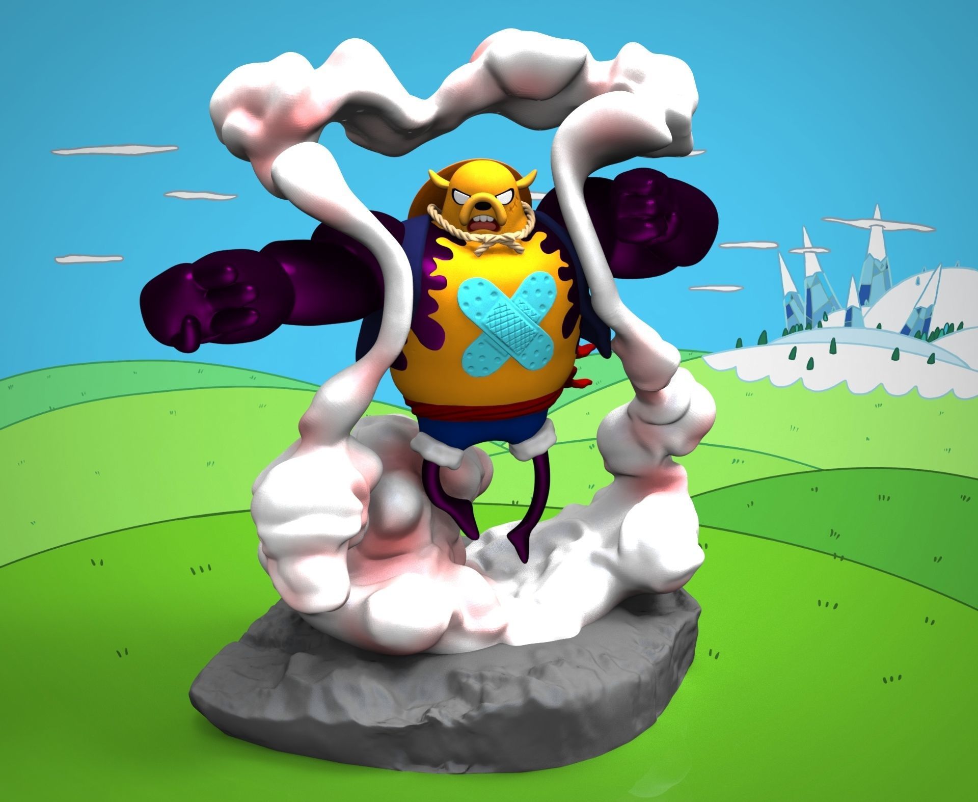 Jake The Dog Gear 4 One Piece 3D print model_5