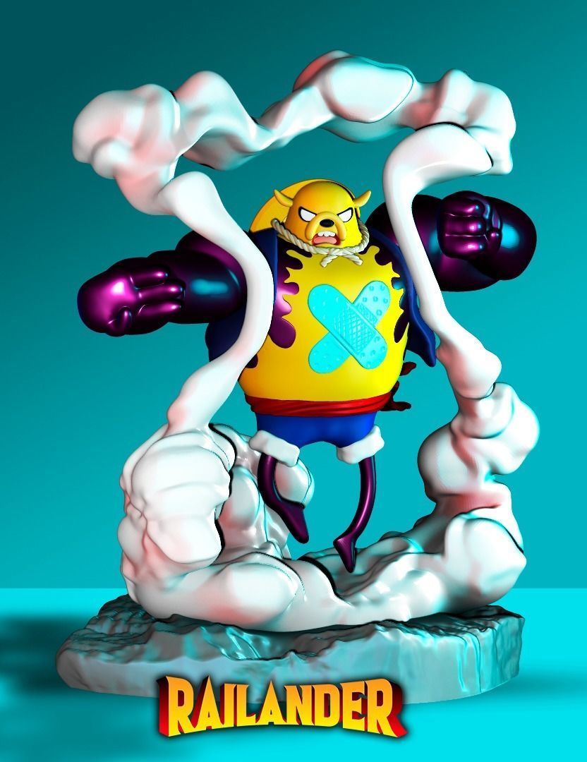 Jake The Dog Gear 4 One Piece 3D print model_2