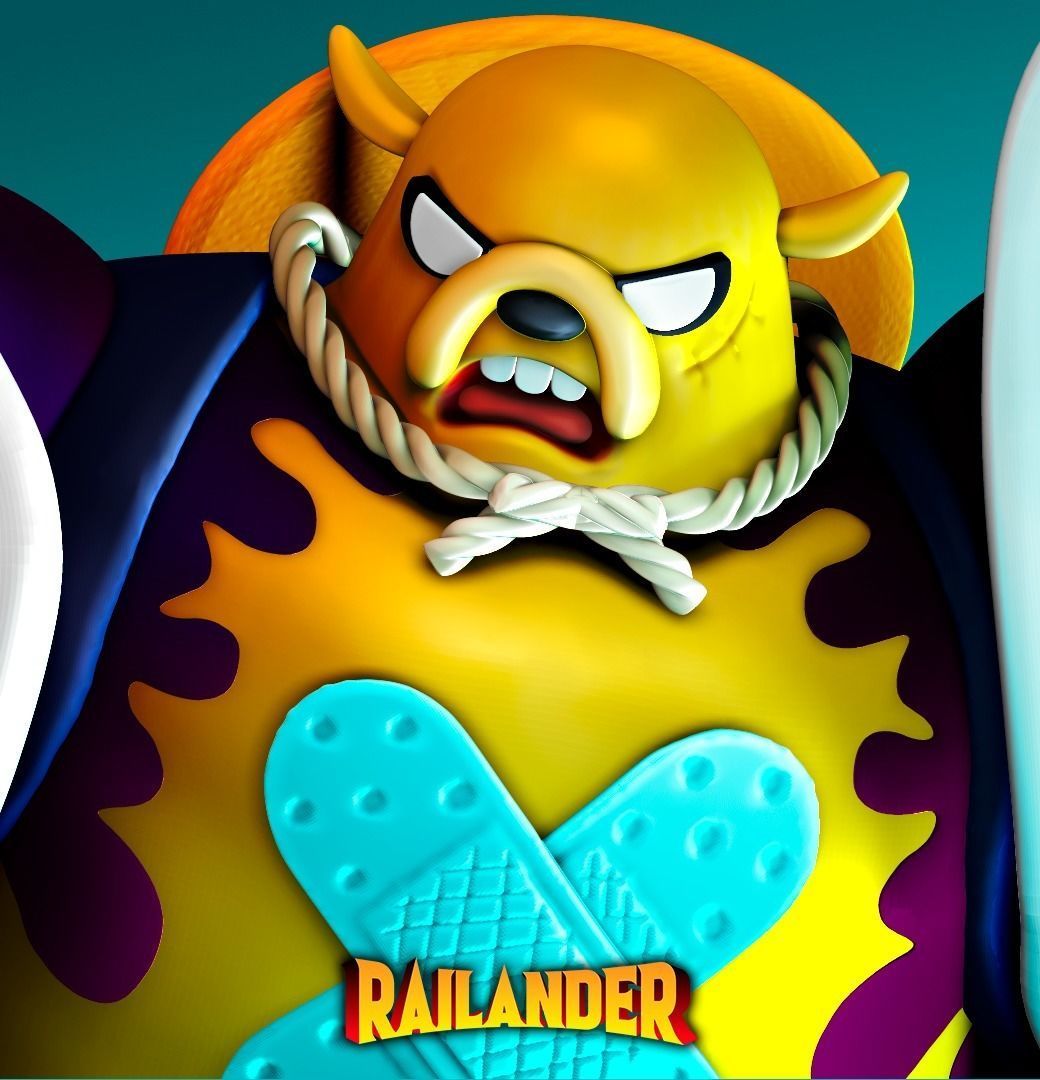 Jake The Dog Gear 4 One Piece 3D print model_3