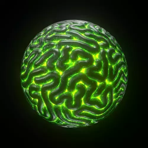 Artificial Brain for Sci-Fi scenes 4K PBR textures Low-poly 3D model