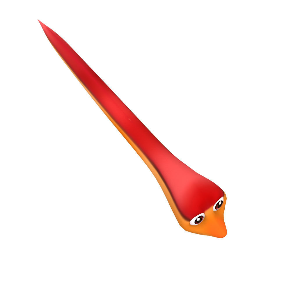 Swamp Eel Fish Cartoon Animated Low-poly 3D model_1
