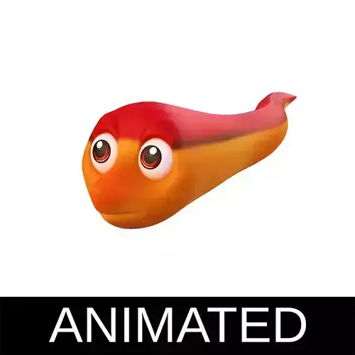 Swamp Eel Fish Cartoon Animated
