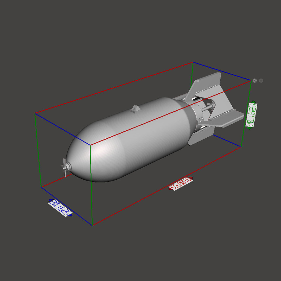 US GP BOMB AN-M65A1 1000LB 1-32 1-35 3D print model_4