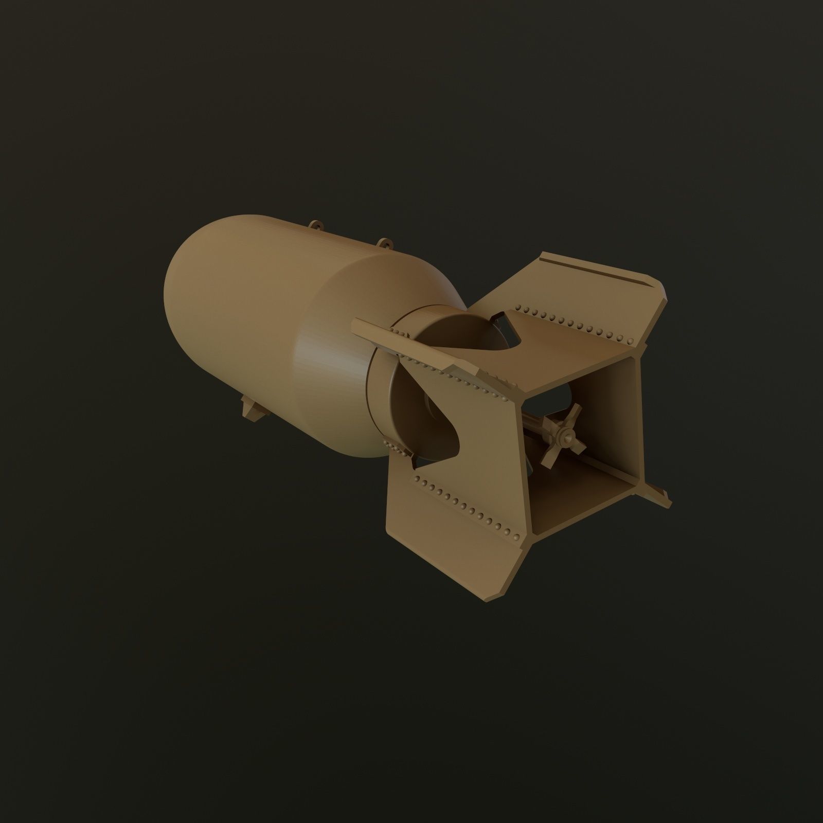 US GP BOMB AN-M65A1 1000LB 1-32 1-35 3D print model_1