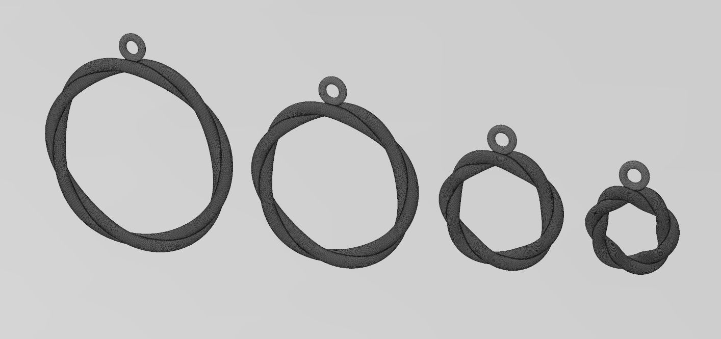 Twisted wire hoop pendant and charm 3D print model_14