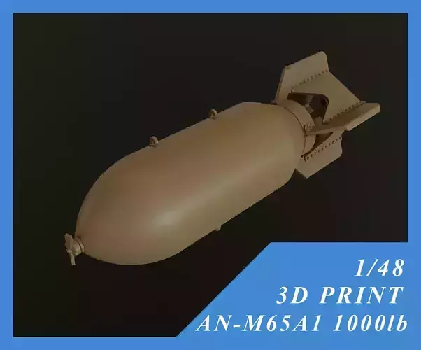 US GP BOMB AN-M65A1 1000LB 1-48 3D print model