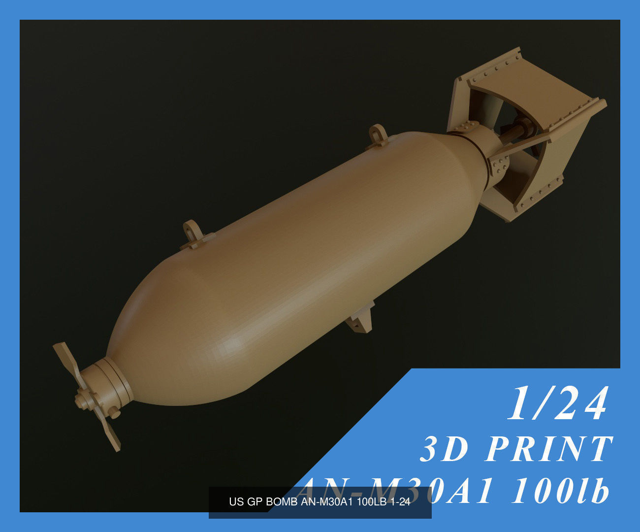 US GP BOMB WW2 100LB 500LB 1000LB 1-24 3D Model Collection_3