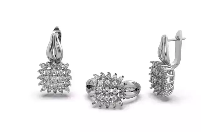 Ring earring  set 3D print model