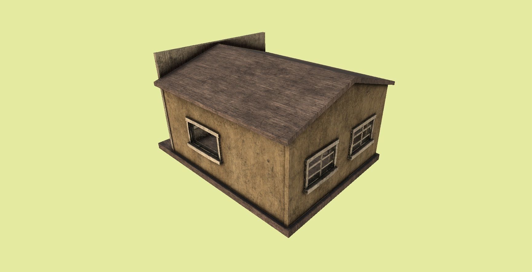 Western Barber Shop - Wild West - Building Backdrop Full Perm Low-poly 3D model_5