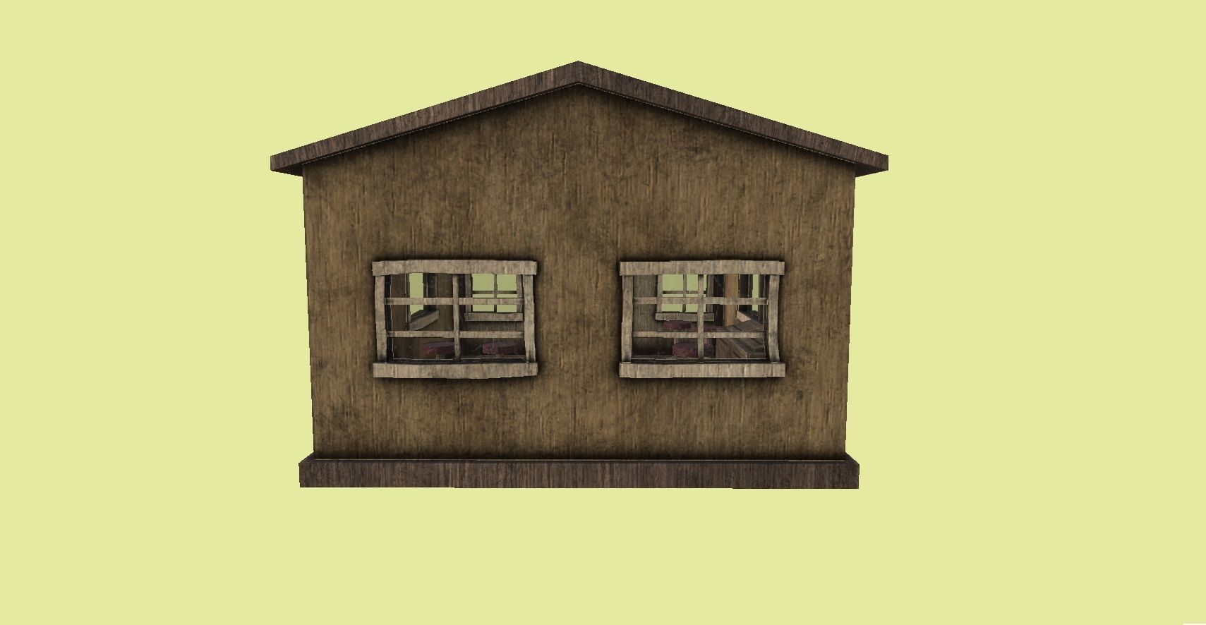 Western Barber Shop - Wild West - Building Backdrop Full Perm Low-poly 3D model_4