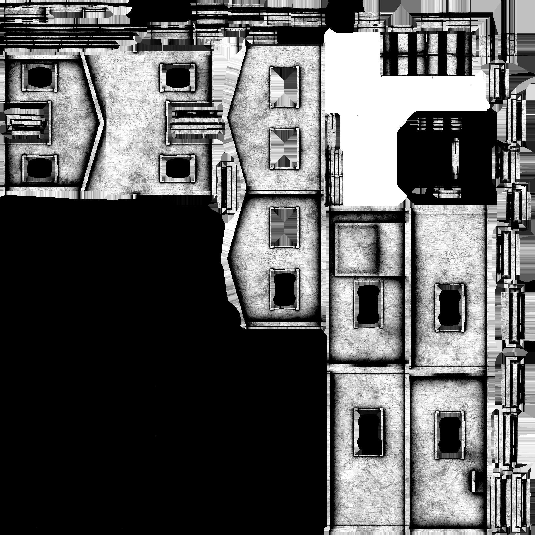 Western Barber Shop - Wild West - Building Backdrop Full Perm Low-poly 3D model_20