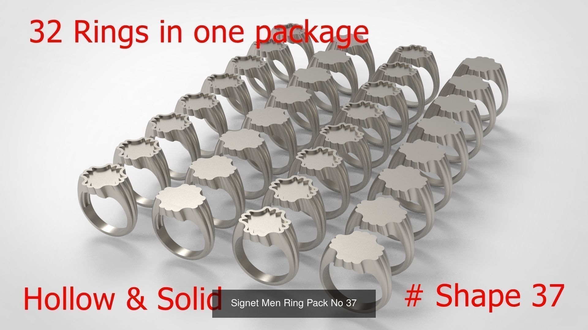 Giant Men Signet Ring Collection 1572 Rings In The Package _83