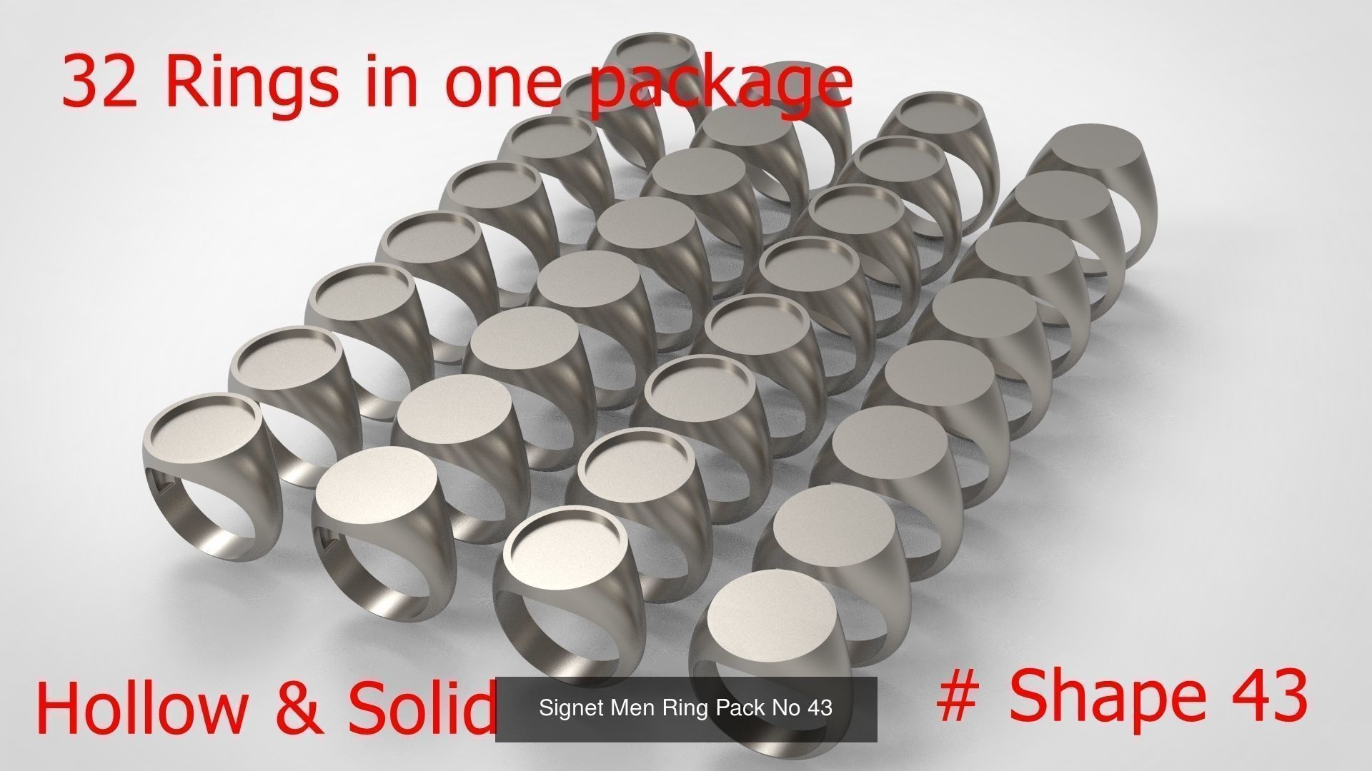 Giant Men Signet Ring Collection 1572 Rings In The Package _95