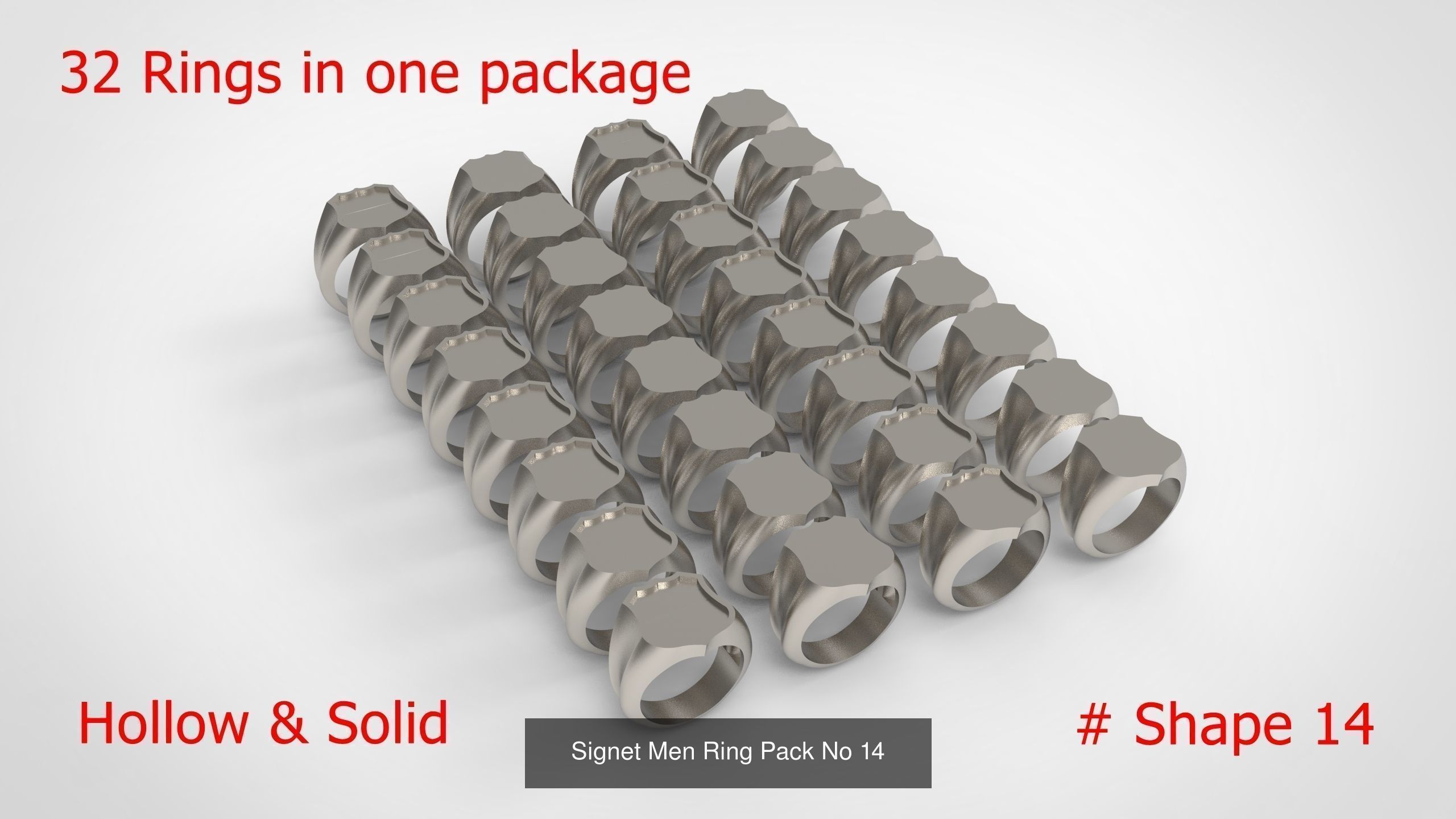 Giant Men Signet Ring Collection 1572 Rings In The Package _37